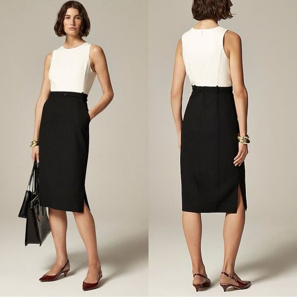 NWT J CREW Simone dress in Italian stretch merino wool blend